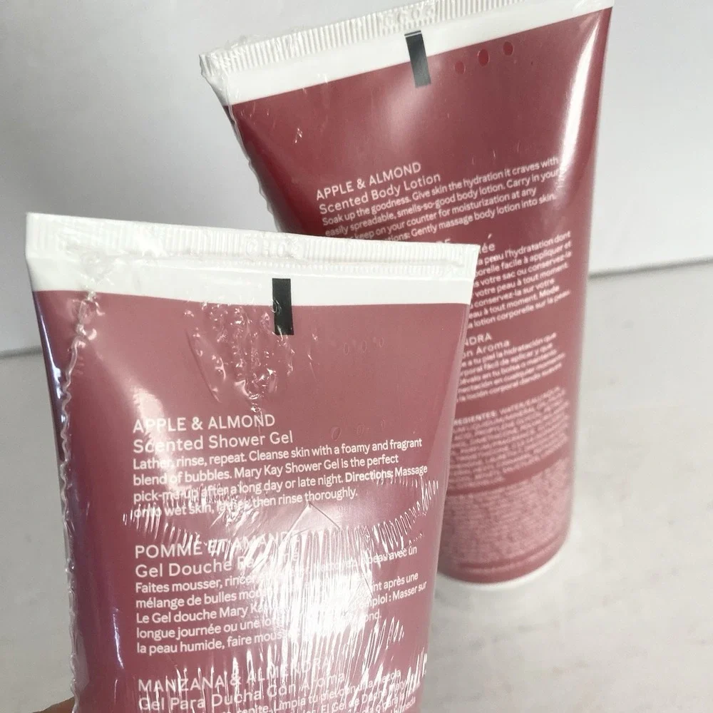 Mary Kay Apple & Almond Scented Body Lotion & Shower Gel 6.7oz 200 ml New Sealed